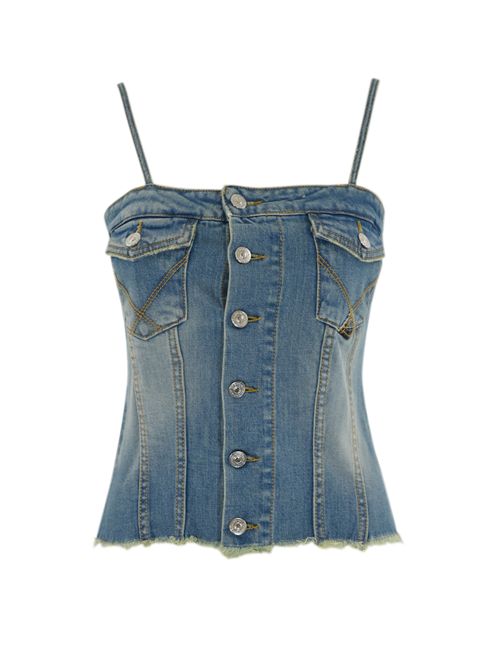 Top bustier in denim vintage wash Roy Roger's | RND90154D6932876C0999